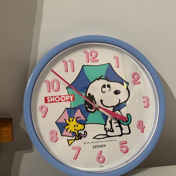 Authentic Citizen Japan Snoopy wall clock, 1980s works perfect! Vintage peanuts - Picture 7 of 8